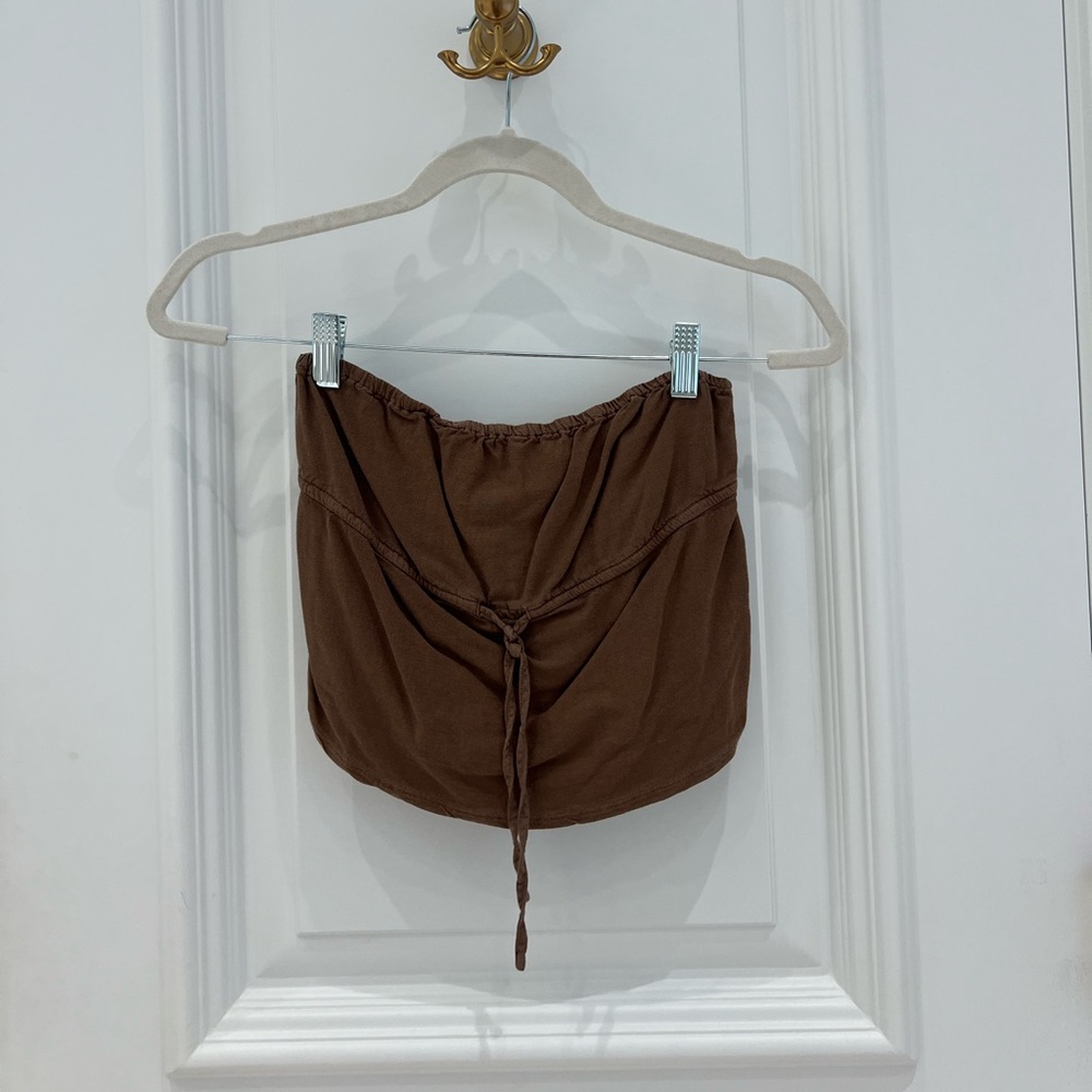 Brandy Melville brown tube top small